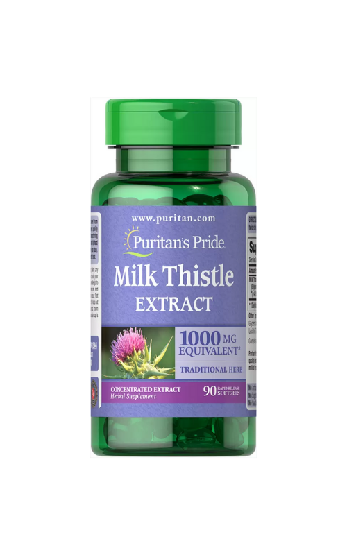 Puritan's Pride Milk Thistle Extract 1000mg 90 Softgels